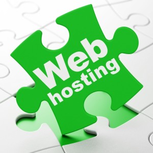 Pusselbit med texten Web hosting