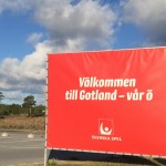 Reklam för Svenska spel på Gotland